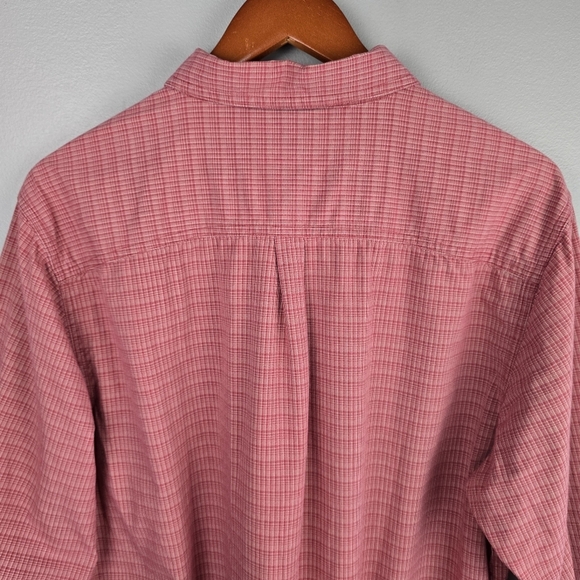 THE NORTH FACE Casual Button Down Long Sleeve Red Shirt Men Size L Preppy Office - Picture 5 of 12